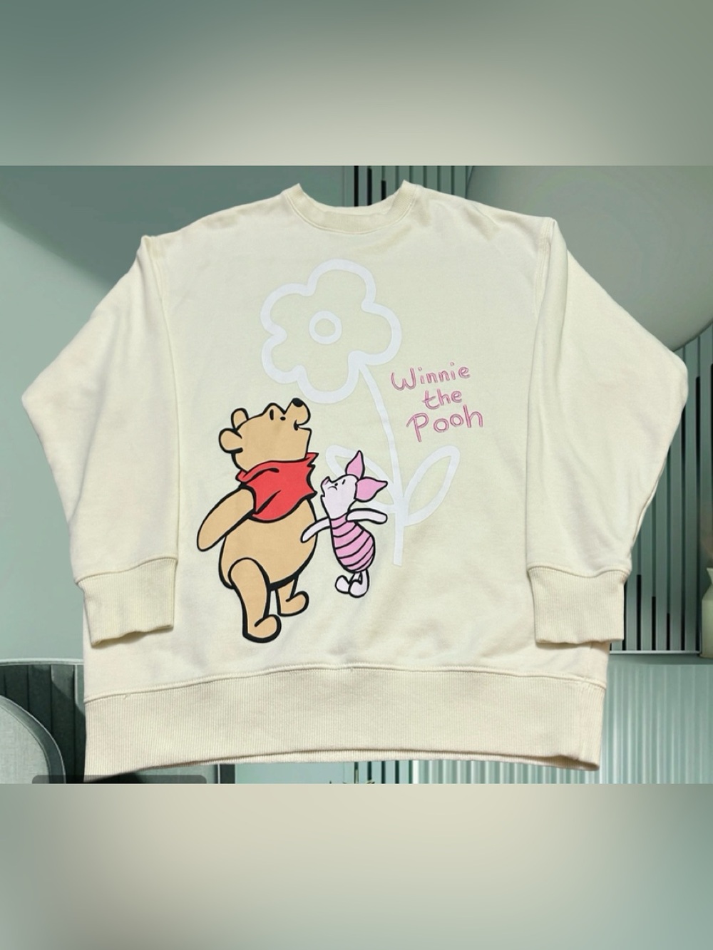 Disney Cream Winnie the Pooh & Piglet Crewneck Sweatshirt XXS